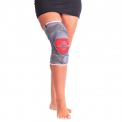Бандаж на коленный сустав с силиконовой вставкой и пружиной (с усилением) (арт. 413-4)