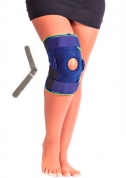Бандаж на коленный сустав с шарниром и силиконовым пелотом (арт.413-БШ)